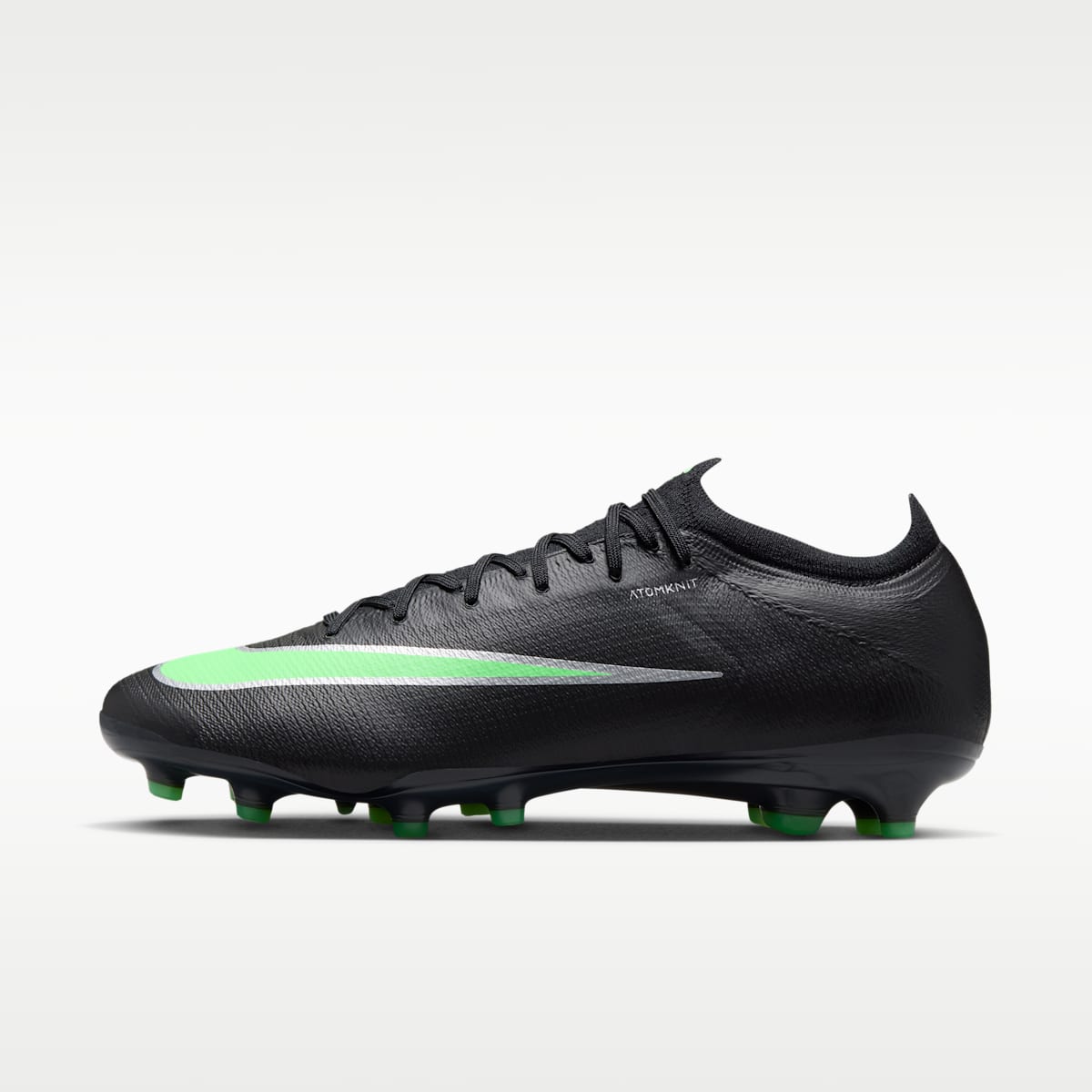 Women's Nike Mercurial Vapor 17 Elite Artificial-Grass Low-Top Soccer Cleats - Black/Black/Illusion Green