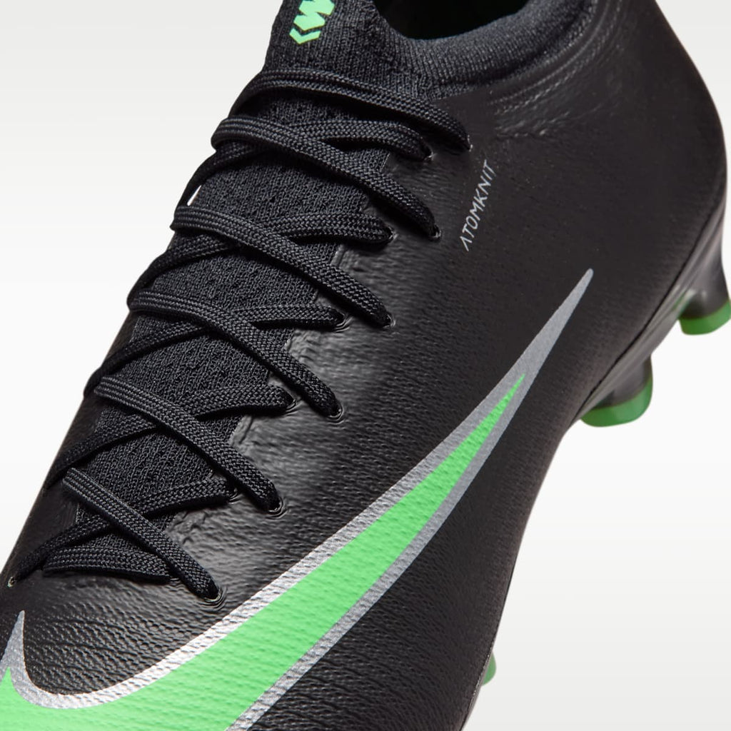 Women's Nike Mercurial Vapor 17 Elite Artificial-Grass Low-Top Soccer Cleats - Black/Black/Illusion Green