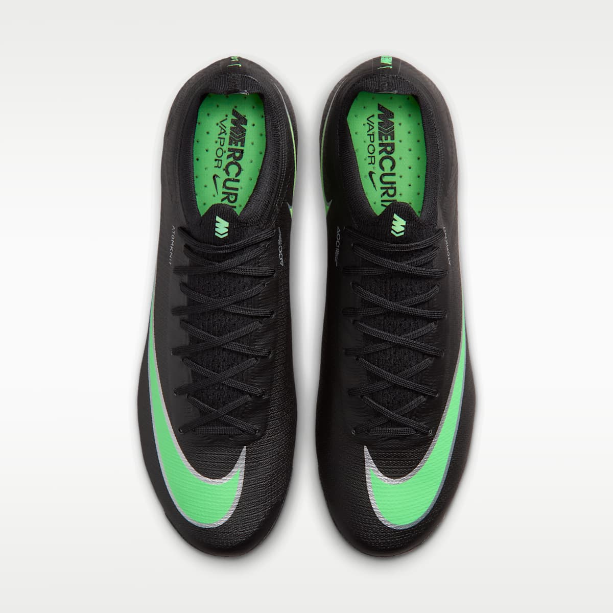 Women's Nike Mercurial Vapor 17 Elite Artificial-Grass Low-Top Soccer Cleats - Black/Black/Illusion Green
