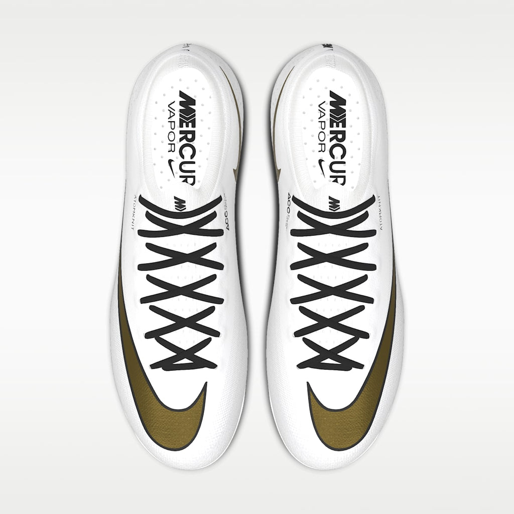 Nike Mercurial Vapor 17 Elite By You Custom Artificial-Grass Low-Top Soccer Cleats - White/White - Image 4