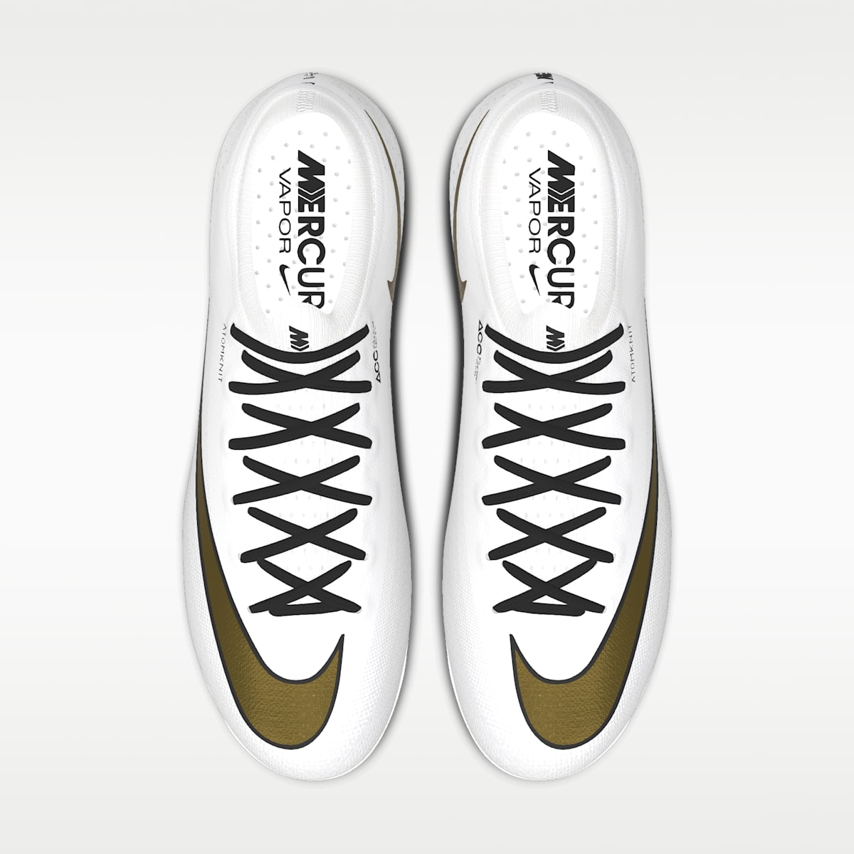 Nike Mercurial Vapor 17 Elite By You Custom Artificial-Grass Low-Top Soccer Cleats - White/White - Image 4