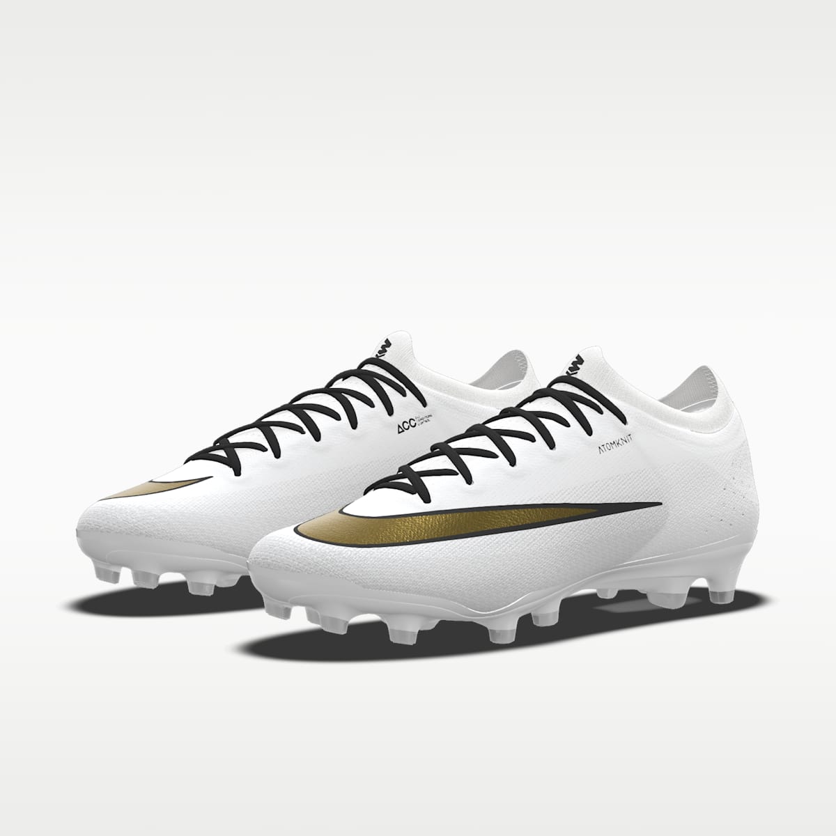 Nike Mercurial Vapor 17 Elite By You Custom Artificial-Grass Low-Top Soccer Cleats - White/White - Image 2