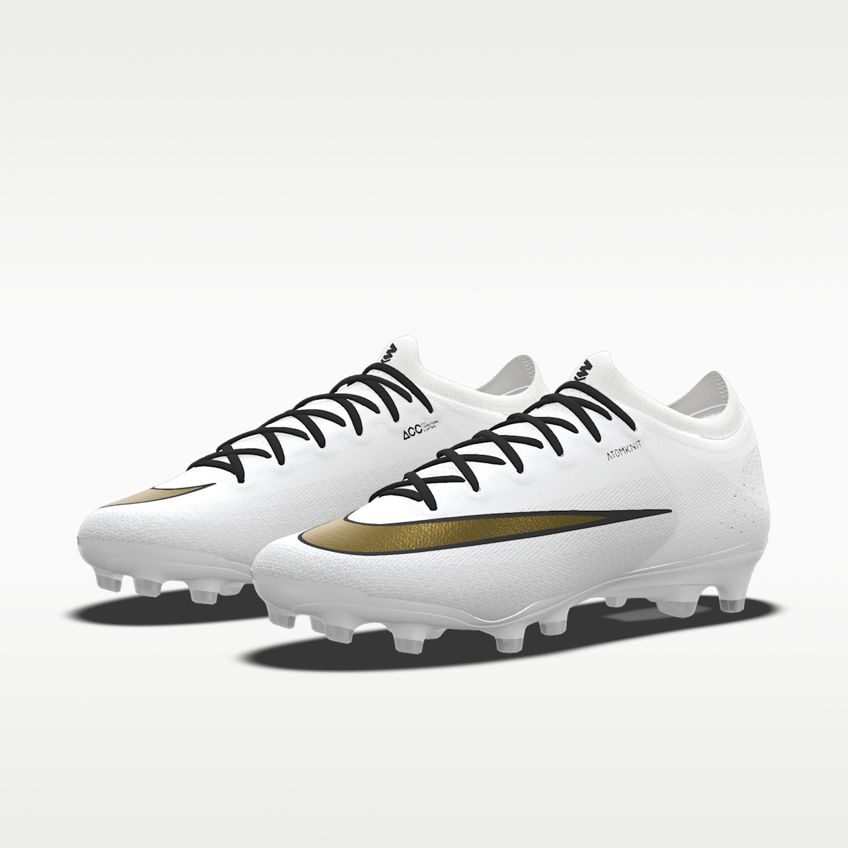 Women's Nike Mercurial Vapor 17 Elite By You Custom Artificial-Grass Low-Top Soccer Cleats - White/White