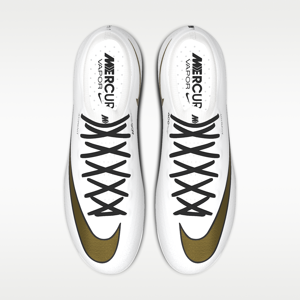 Women's Nike Mercurial Vapor 17 Elite By You Custom Artificial-Grass Low-Top Soccer Cleats - White/White