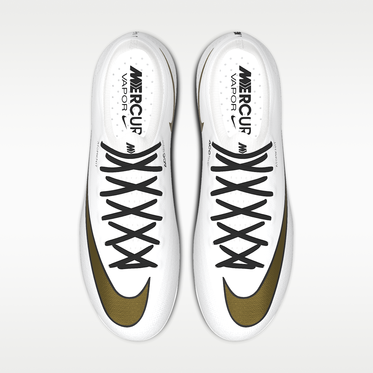 Women's Nike Mercurial Vapor 17 Elite By You Custom Artificial-Grass Low-Top Soccer Cleats - White/White