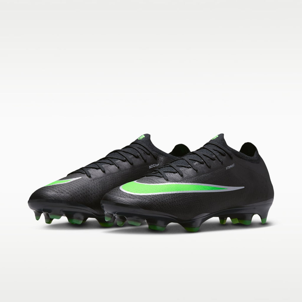 Nike Mercurial Vapor 17 Elite Firm-Ground Low-Top Soccer Cleats - Black/Black/Illusion Green - Image 5