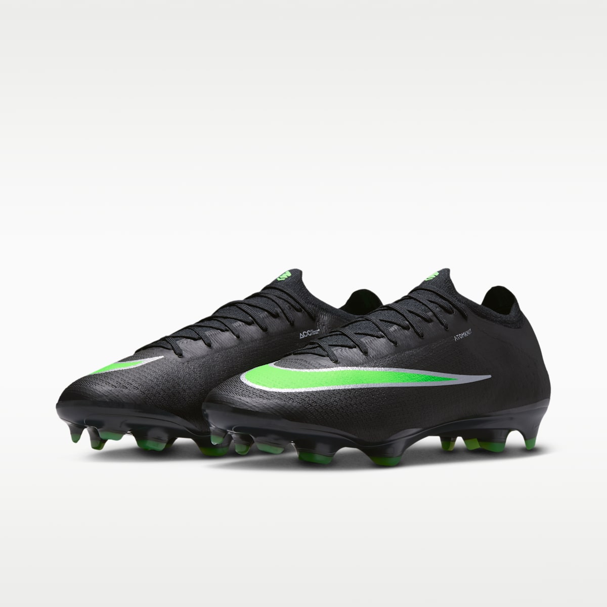 Nike Mercurial Vapor 17 Elite Firm-Ground Low-Top Soccer Cleats - Black/Black/Illusion Green - Image 5