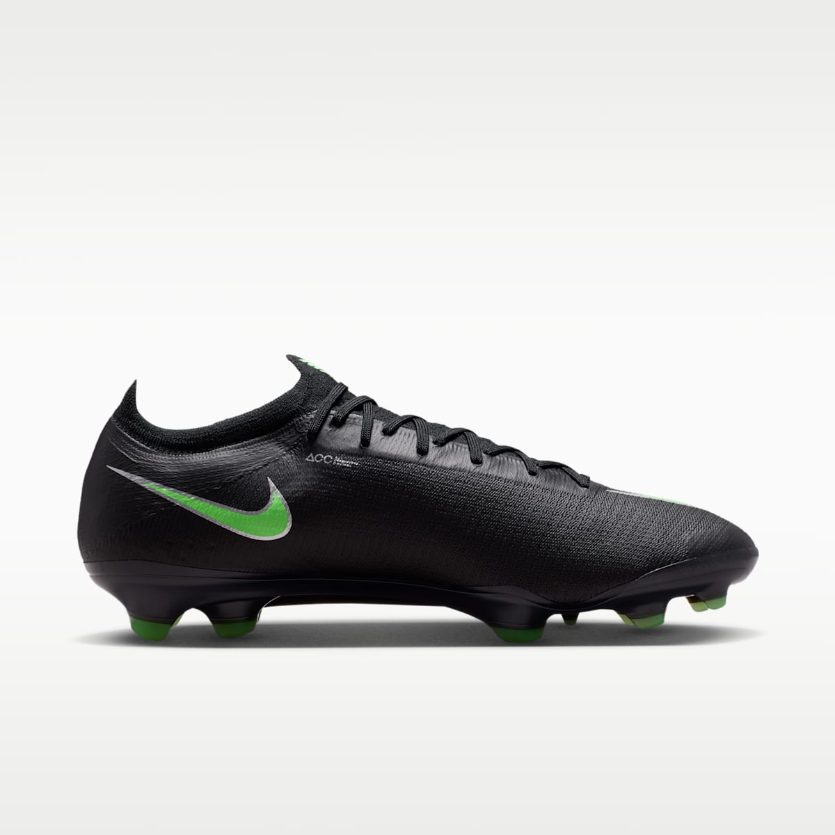 Nike Mercurial Vapor 17 Elite Firm-Ground Low-Top Soccer Cleats - Black/Black/Illusion Green - Image 3