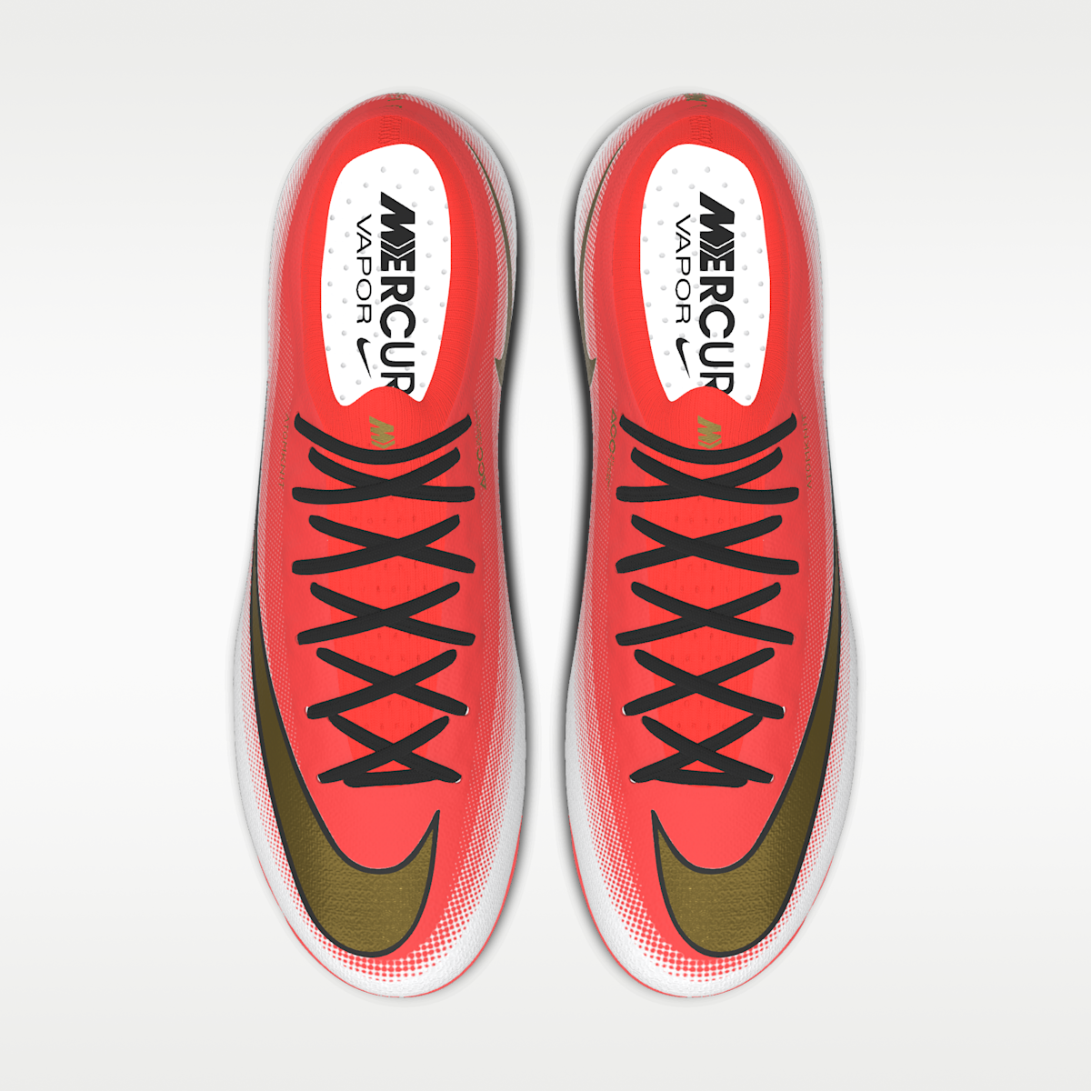 Women's Nike Mercurial Vapor 17 Elite By You Custom Firm-Ground Low-Top Soccer Cleats - Bright Crimson/White