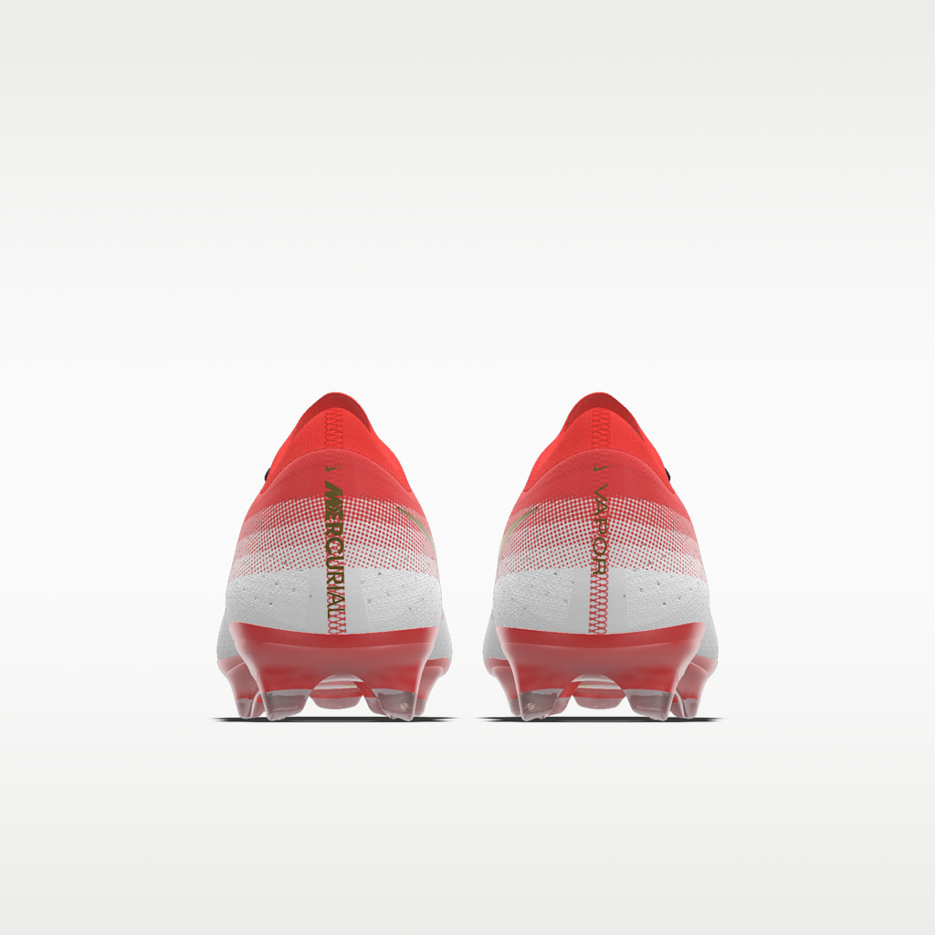 Women's Nike Mercurial Vapor 17 Elite By You Custom Firm-Ground Low-Top Soccer Cleats - Bright Crimson/White