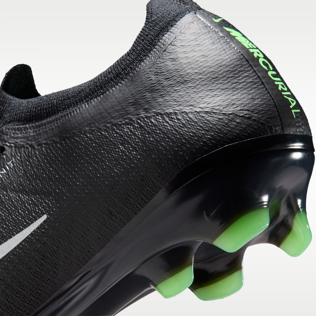 Nike Mercurial Vapor 17 Elite Firm-Ground Low-Top Soccer Cleats - Black/Black/Illusion Green - Image 9