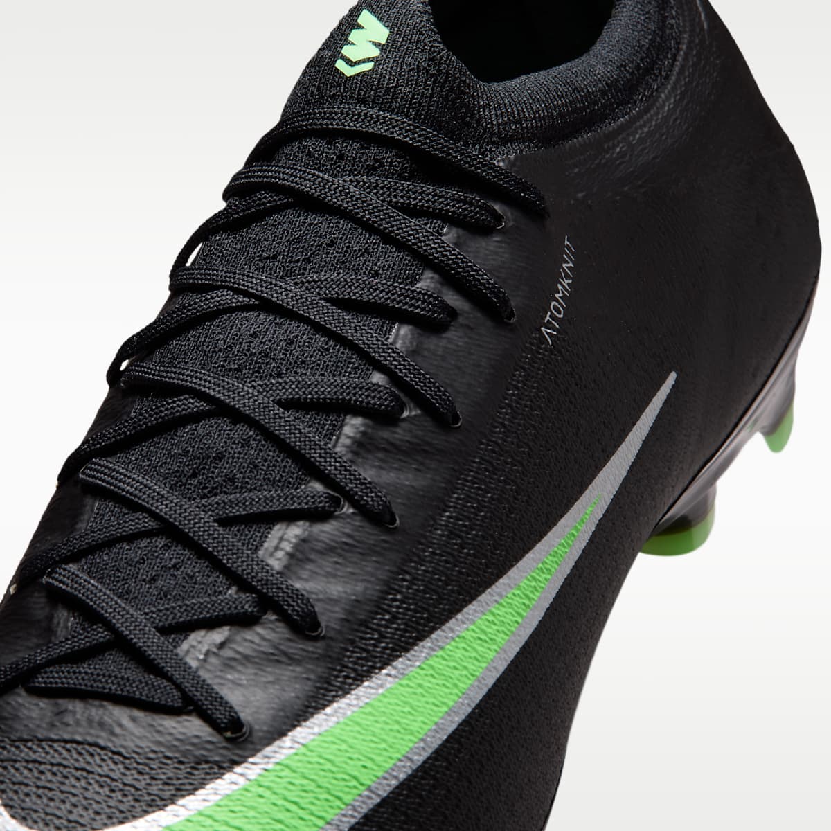 Nike Mercurial Vapor 17 Elite Firm-Ground Low-Top Soccer Cleats - Black/Black/Illusion Green - Image 8