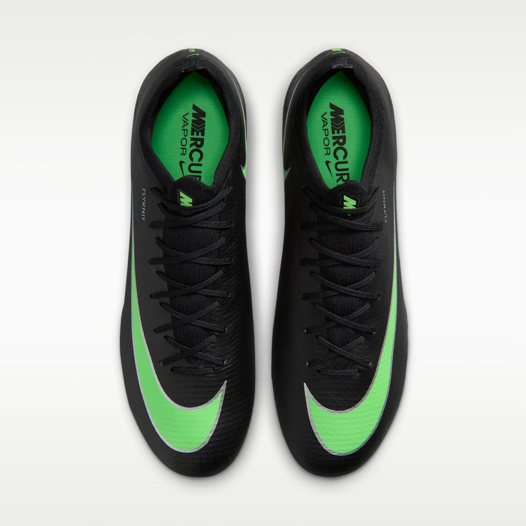 Women's Nike Mercurial Vapor 17 Pro Artificial-Grass Low-Top Soccer Cleats - Black/Black/Illusion Green