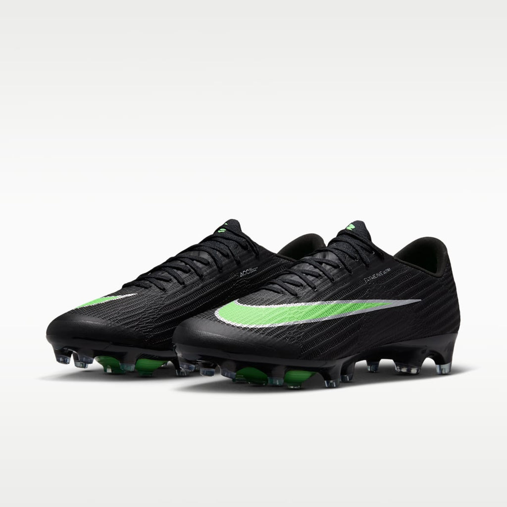 Women's Nike Mercurial Vapor 17 Pro Artificial-Grass Low-Top Soccer Cleats - Black/Black/Illusion Green