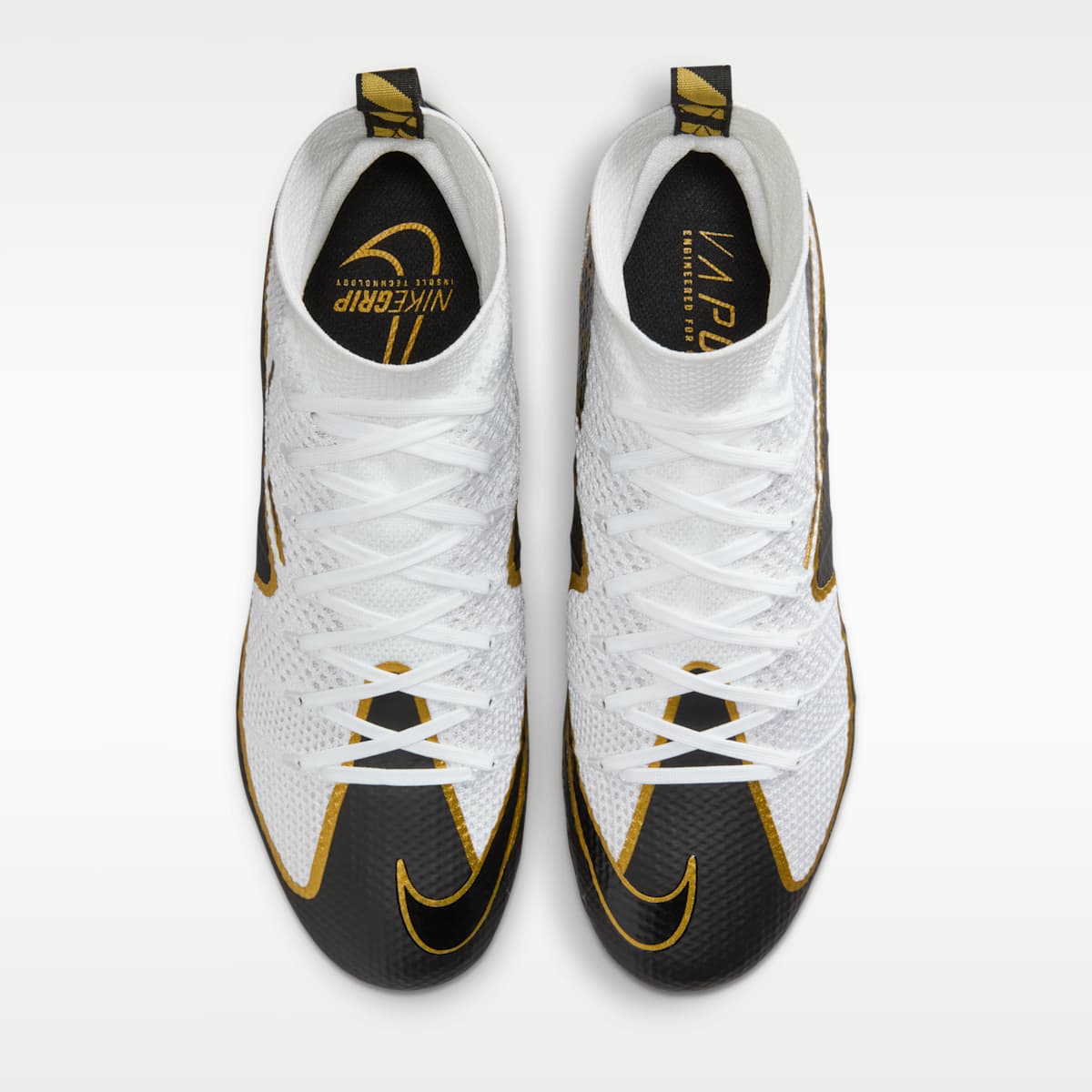 Nike Vapor Edge 360 "Untouchable" Football Cleats - White/Metallic Gold/Black - Image 4