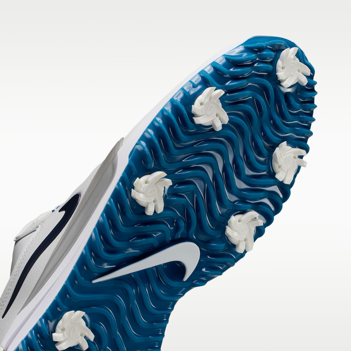 Nike Victory Pro 4 Golf Shoes - Summit White/Court Blue/Metallic Silver/Obsidian - Image 7