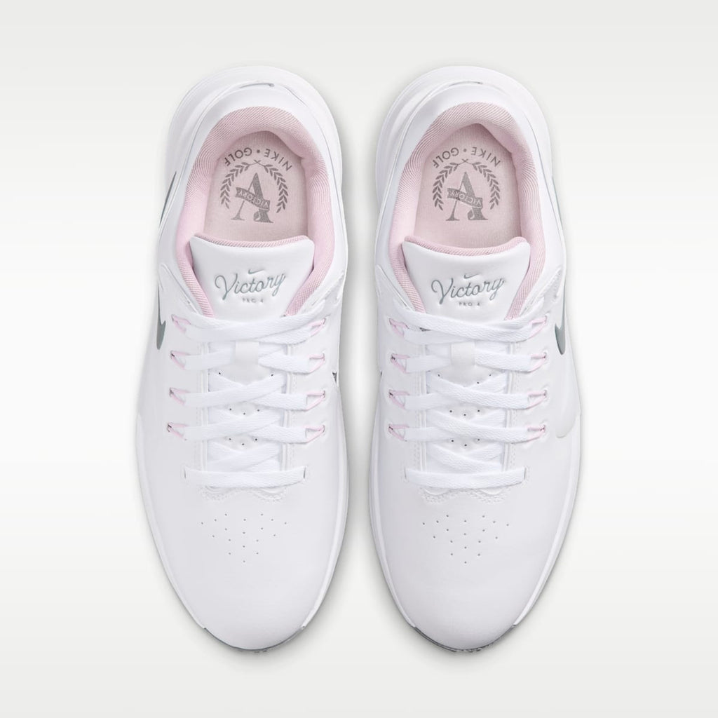 Nike Victory Pro 4 Golf Shoes - White/White/Bleached Lilac/Cool Grey - Image 4