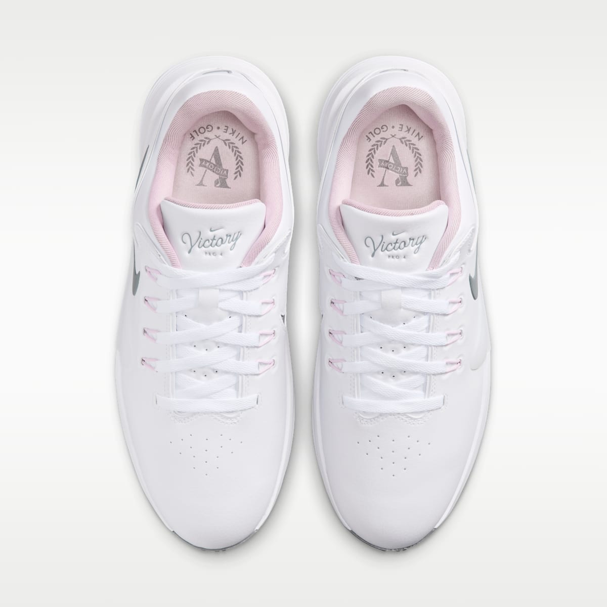 Nike Victory Pro 4 Golf Shoes - White/White/Bleached Lilac/Cool Grey - Image 4