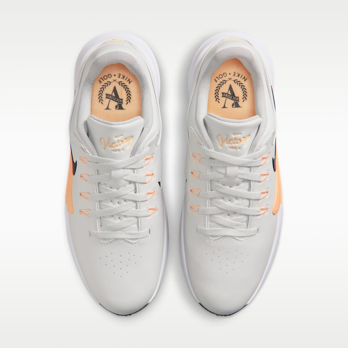 Women's Nike Victory Pro 4 Golf Shoes - Photon Dust/Black/Tangerine Tint