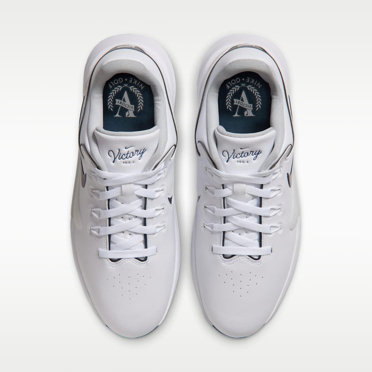 Nike Victory Pro 4 Golf Shoes - White/Midnight Navy - Image 4