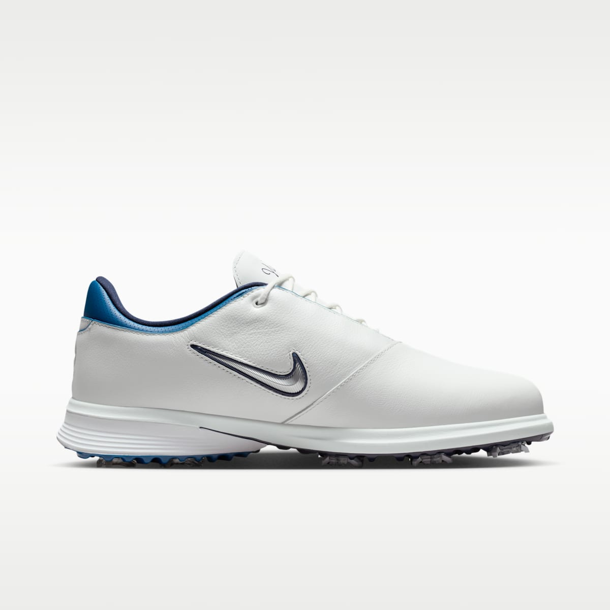 Nike Victory Tour 4 Golf Shoes - Summit White/Court Blue/Metallic Silver - Image 3