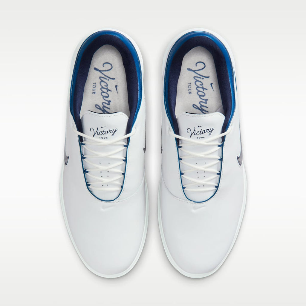 Nike Victory Tour 4 Golf Shoes - Summit White/Court Blue/Metallic Silver - Image 4