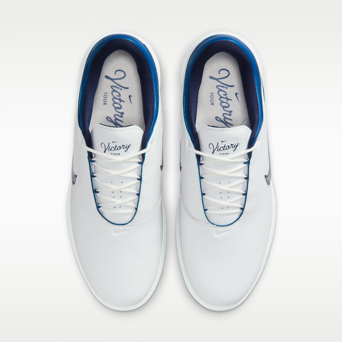 Nike Victory Tour 4 Golf Shoes - Summit White/Court Blue/Metallic Silver - Image 4