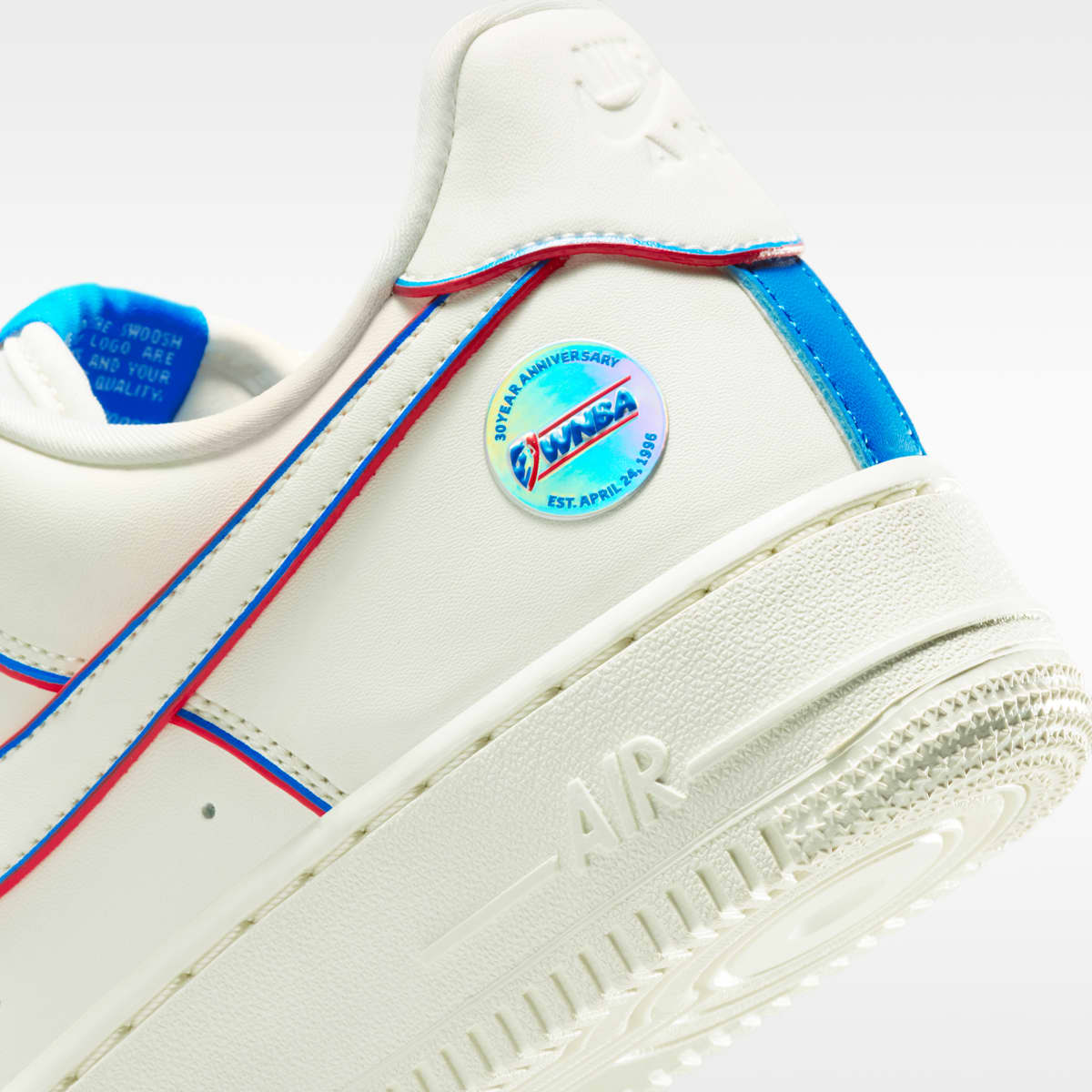 Air Force 1 '07 WNBA 30th Women's Shoes - Sail/Action Red/Light Photo Blue/Multi-Color