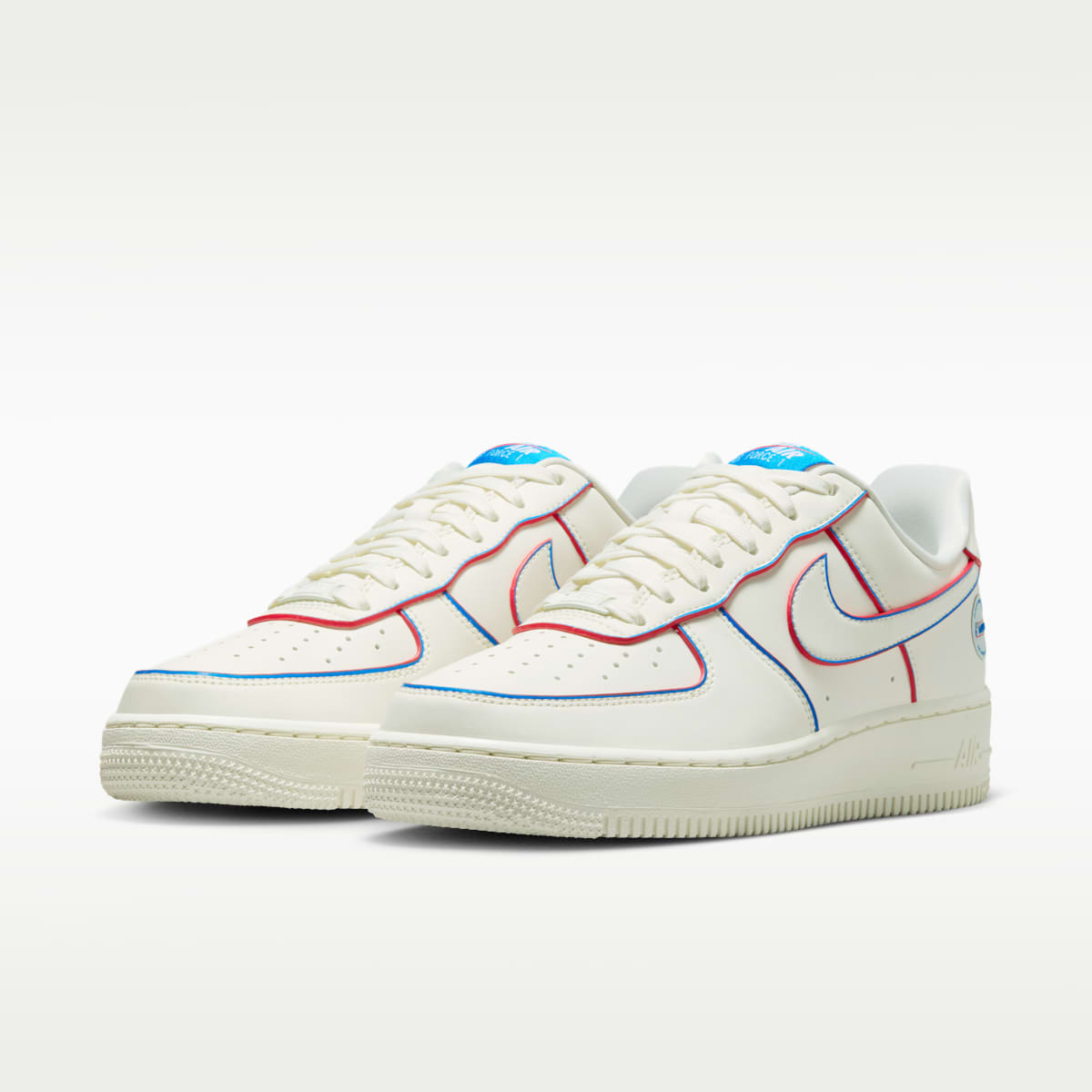Air Force 1 '07 WNBA 30th Women's Shoes - Sail/Action Red/Light Photo Blue/Multi-Color