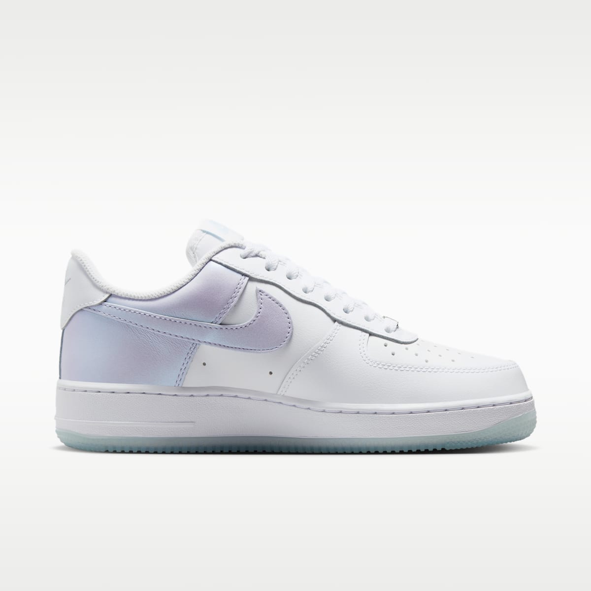 Nike Air Force 1 '07 Women's Shoes - White/Blue Tint/Metallic Silver/Pure Violet