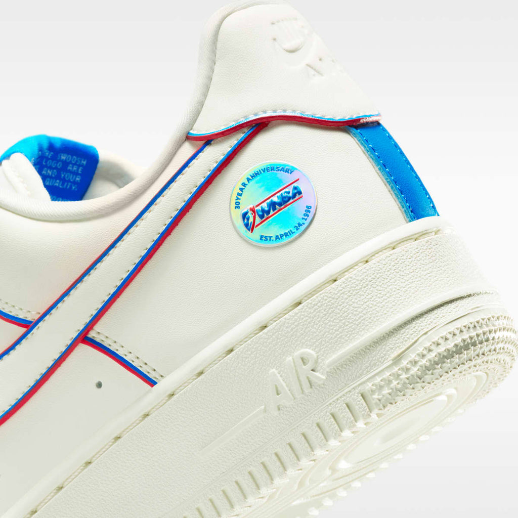 Air Force 1 '07 WNBA 30th Women's Shoes - Sail/Action Red/Light Photo Blue/Multi-Color - Image 8