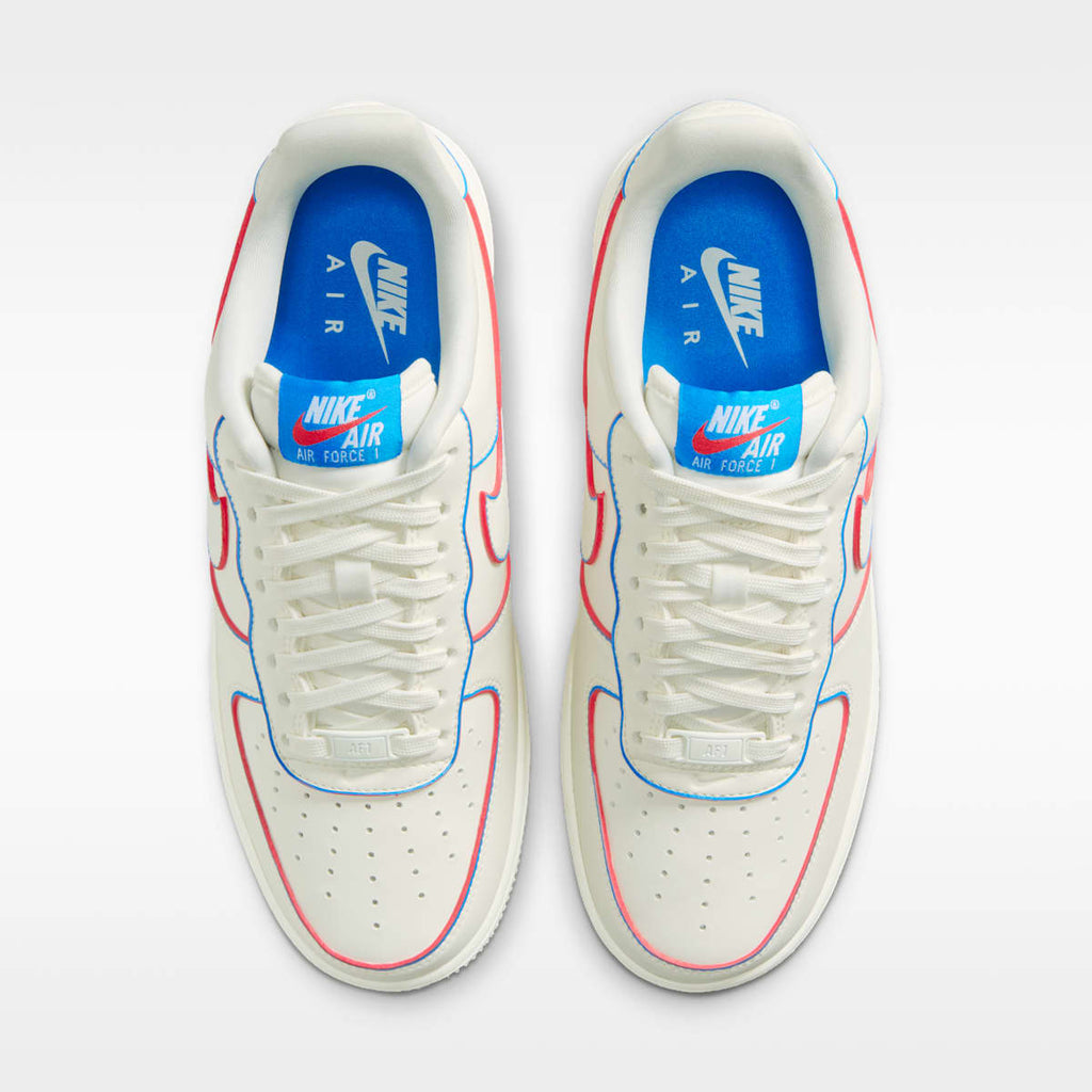 Air Force 1 '07 WNBA 30th Women's Shoes - Sail/Action Red/Light Photo Blue/Multi-Color - Image 4