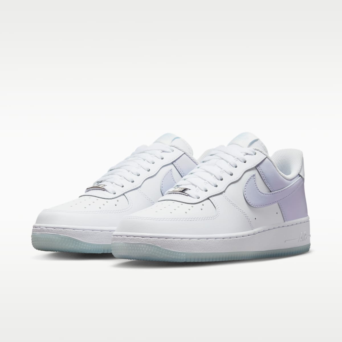Nike Air Force 1 '07 Women's Shoes - White/Blue Tint/Metallic Silver/Pure Violet - Image 5