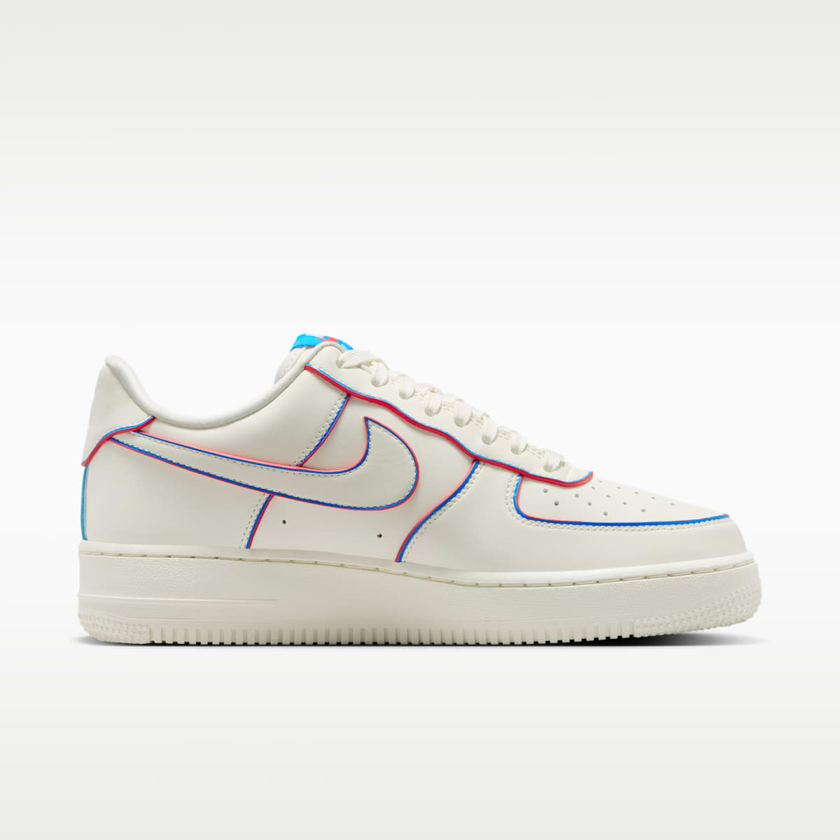 Air Force 1 '07 WNBA 30th Women's Shoes - Sail/Action Red/Light Photo Blue/Multi-Color - Image 3