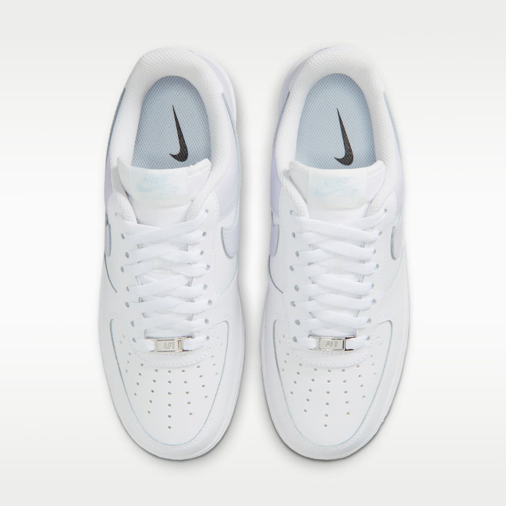 Nike Air Force 1 '07 Women's Shoes - White/Blue Tint/Metallic Silver/Pure Violet