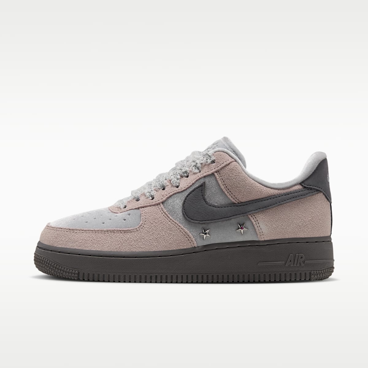 Nike Air Force 1 '07 Women's Shoes - Metallic Silver/Pencil Point/Particle Rose/Pencil Point