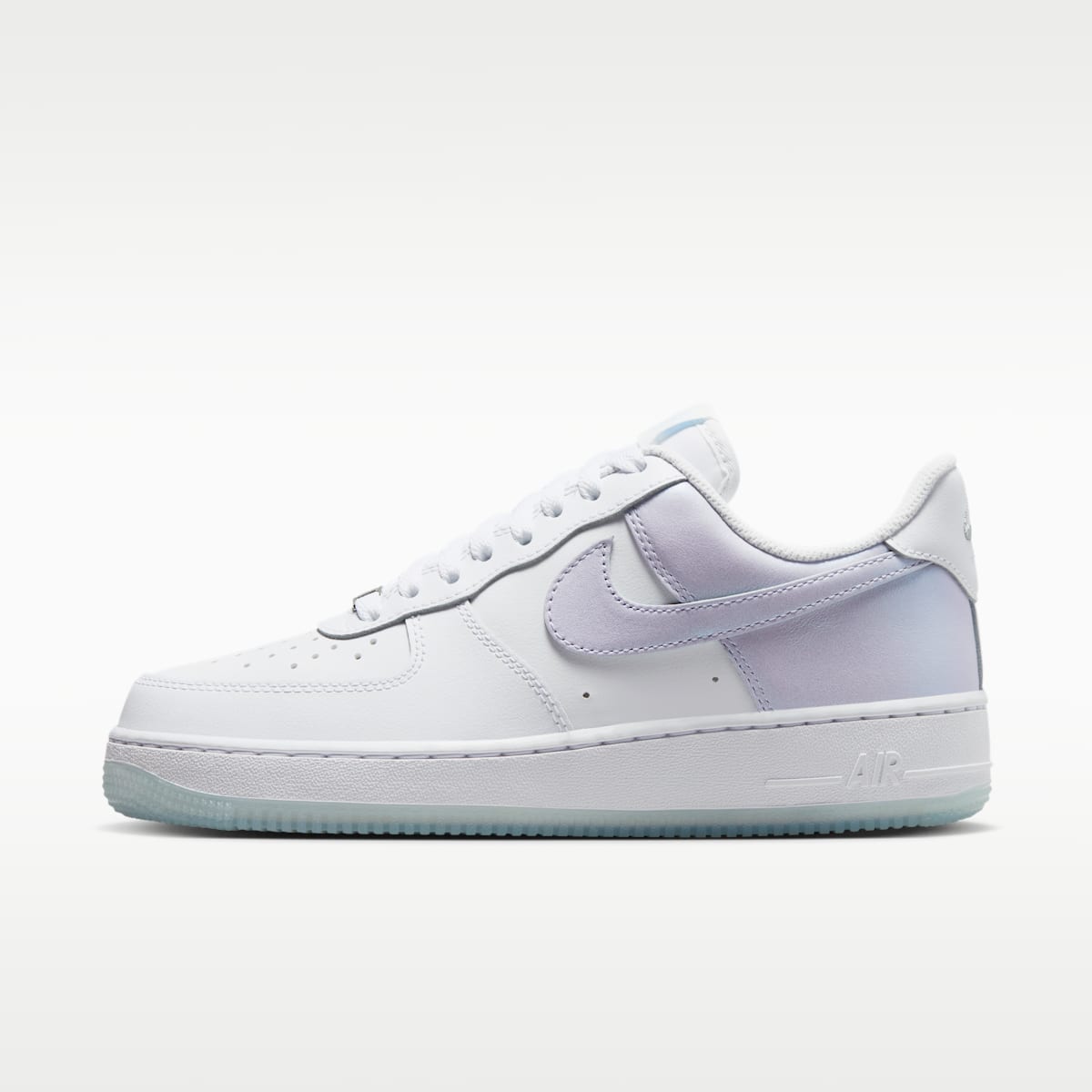 Nike Air Force 1 '07 Women's Shoes - White/Blue Tint/Metallic Silver/Pure Violet - Image 1