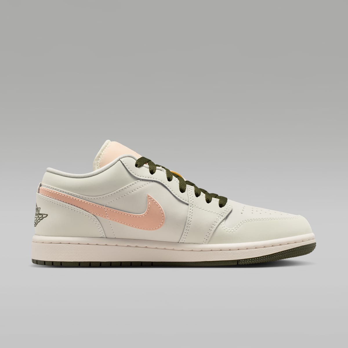 Air Jordan 1 Low Women's Shoes - Sail/Crimson Tint/Cargo Khaki