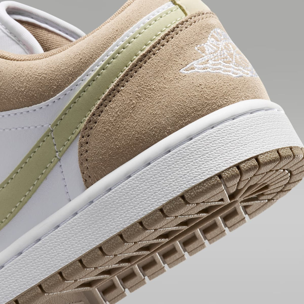 Air Jordan 1 Low Women's Shoes - Khaki/Olive Aura/Sail/White