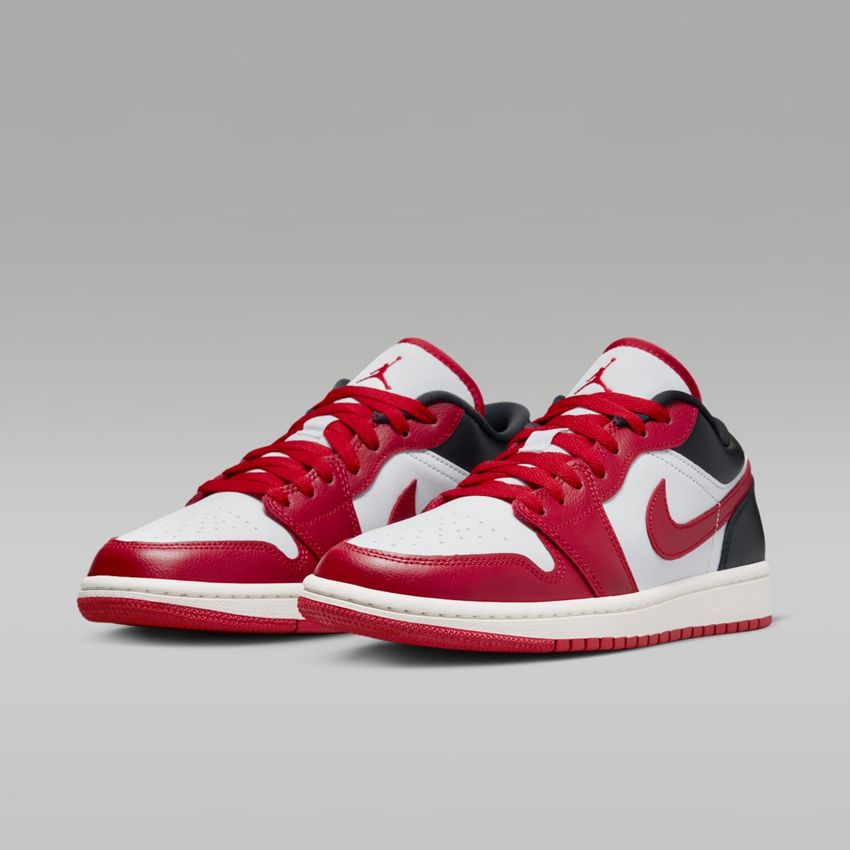 Air Jordan 1 Low Women's Shoes - White/Black/Sail/Gym Red - Image 5