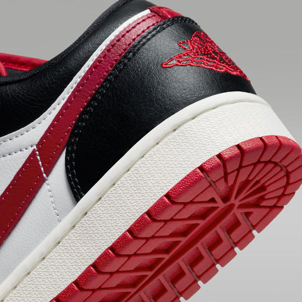 Air Jordan 1 Low Women's Shoes - White/Black/Sail/Gym Red - Image 8