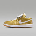 Air Jordan 1 Low Women's Shoes - Gold/White/Gum Yellow/Gold