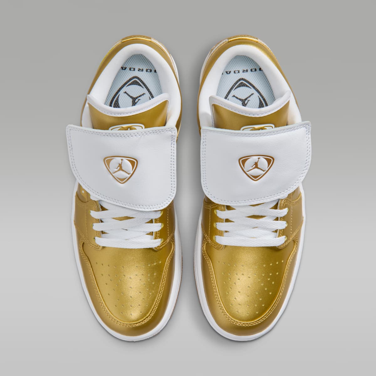 Air Jordan 1 Low Women's Shoes - Gold/White/Gum Yellow/Gold