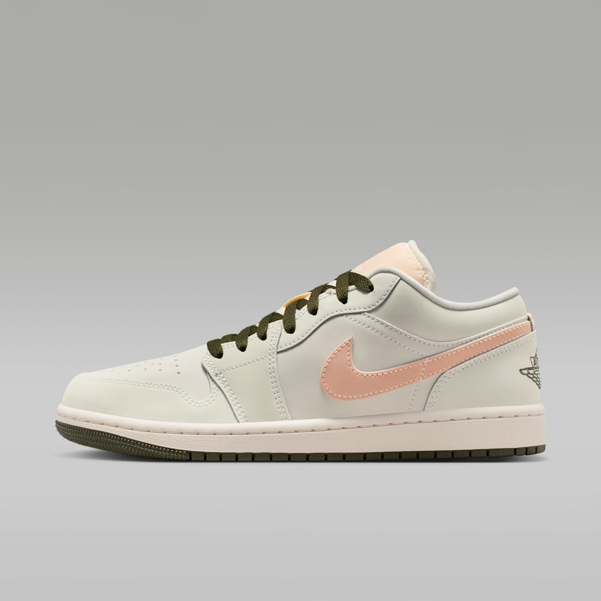 Air Jordan 1 Low Women's Shoes - Sail/Crimson Tint/Cargo Khaki