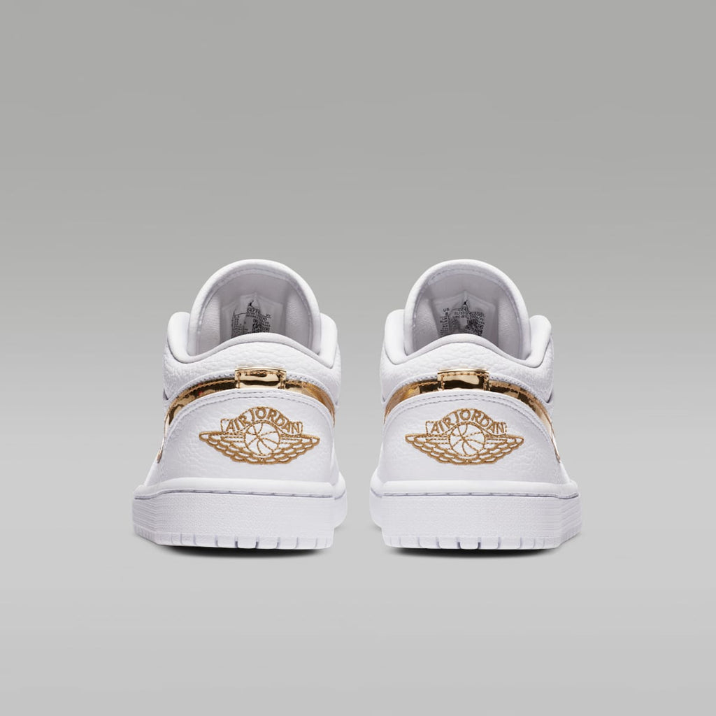 Air Jordan 1 Low SE Women's Shoes - White/White/Metallic Gold - Image 6