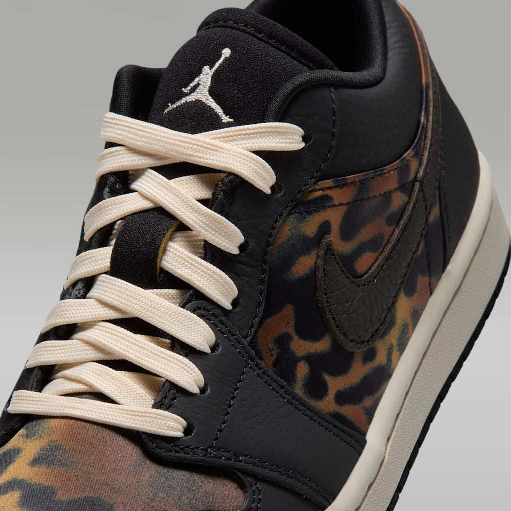 Air Jordan 1 Low SE Women's Shoes - Black/Velvet Brown/Chalk - Image 7