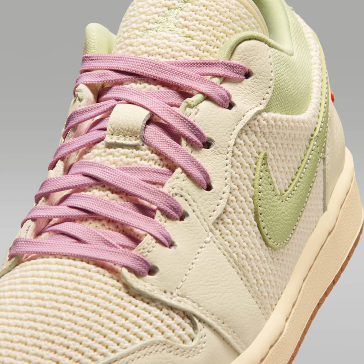 Air Jordan 1 Low SE Women's Shoes - Sail/Olive Aura/Pearl White/Iced Carmine - Image 7