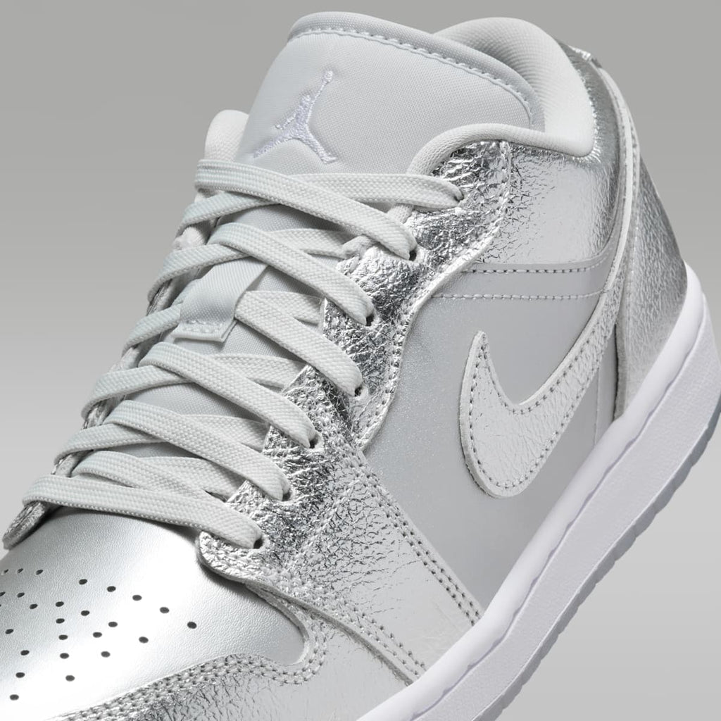 Air Jordan 1 Low SE Women's Shoes - Metallic Silver/Wolf Grey/White/Photon Dust - Image 7