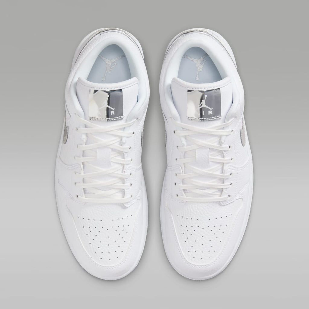 Air Jordan 1 Low SE Women's Shoes - White/White/Metallic Silver/White - Image 4