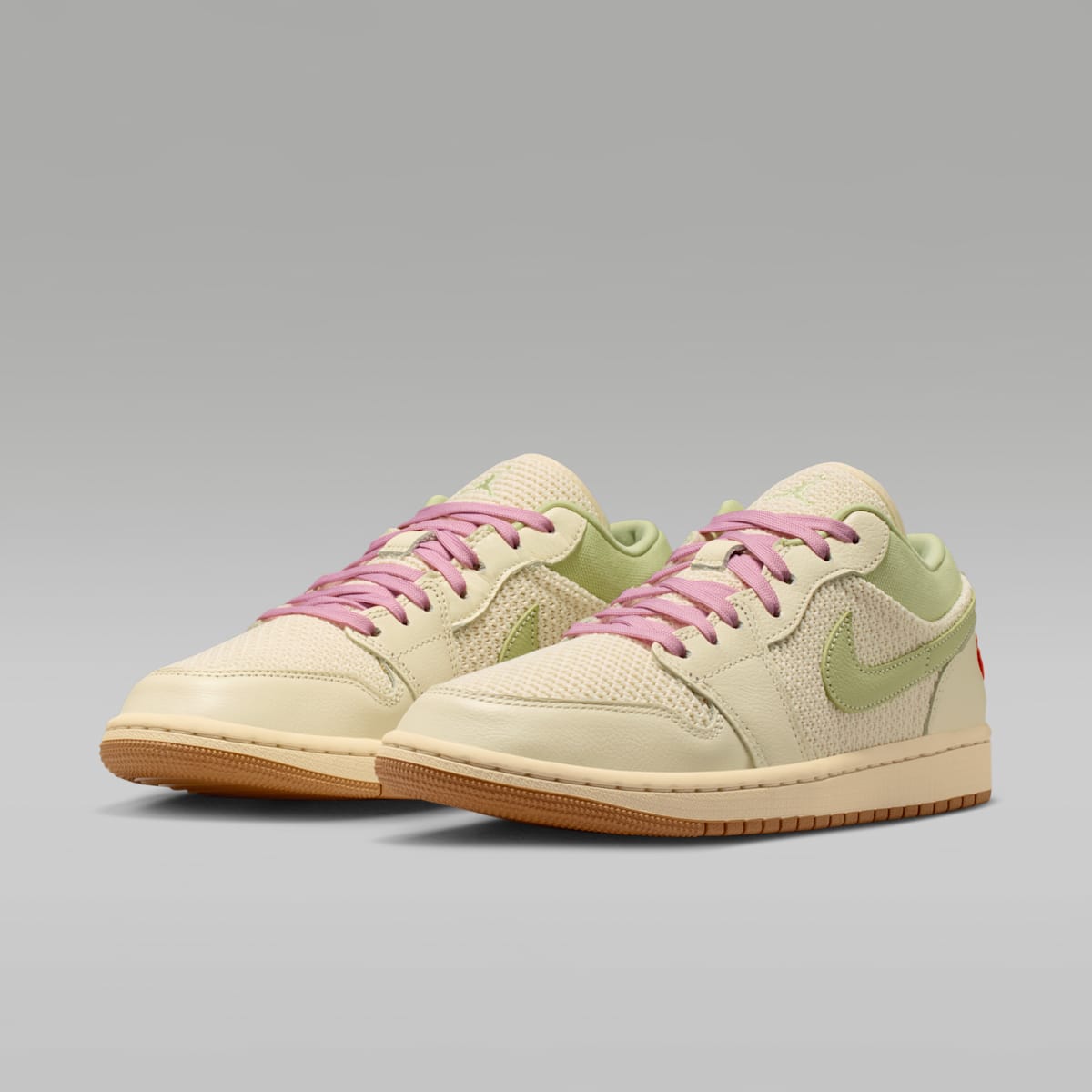 Air Jordan 1 Low SE Women's Shoes - Sail/Olive Aura/Pearl White/Iced Carmine - Image 5